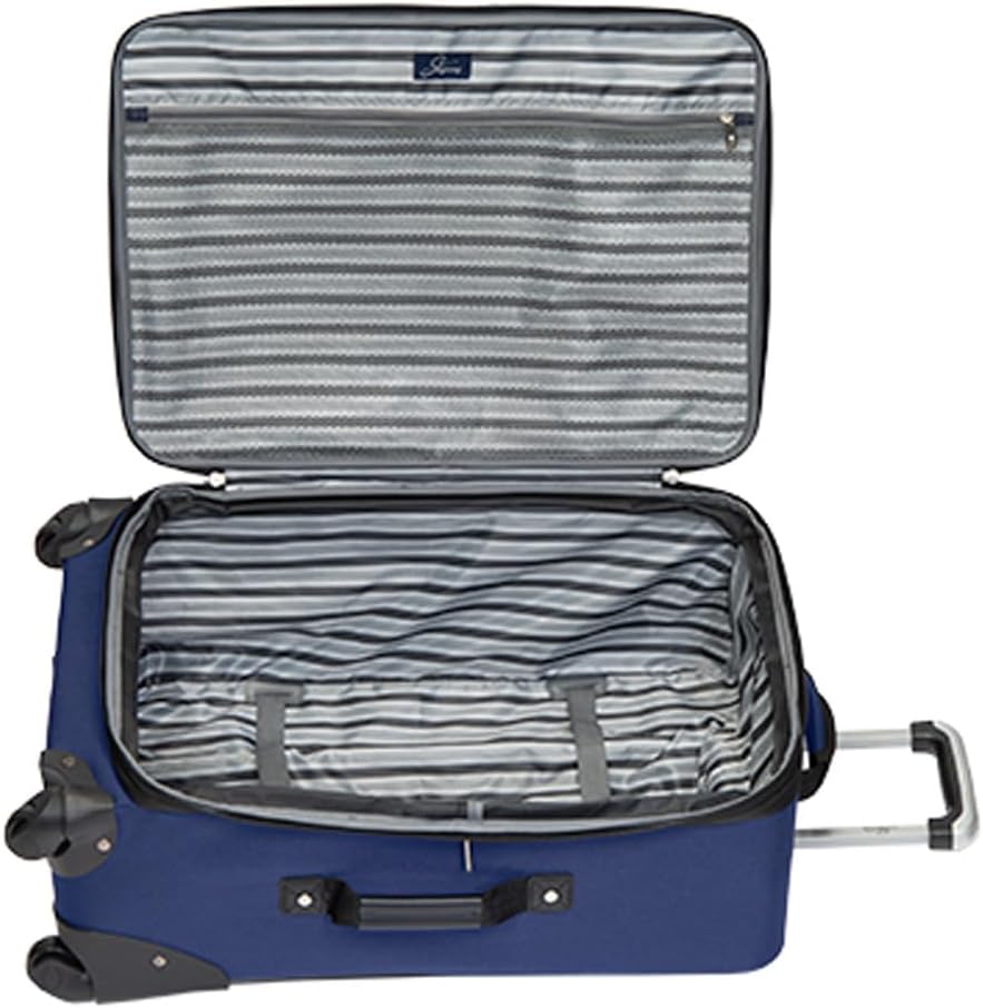 Skyway Epic Softside Medium Checked Luggage 24 Inch Spinner Suitcase Surf Blue M74017