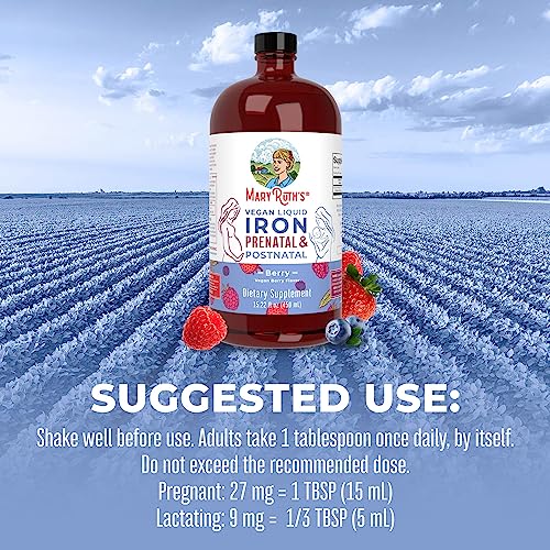 MaryRuth Organics Liquid Iron Supplement Prenatal & Postnatal, 15.22 Fl Oz D504