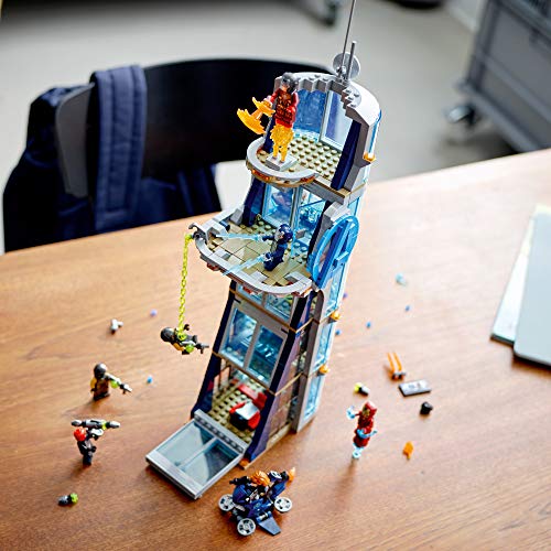 LEGO Marvel Avengers: Avengers Tower Battle 76166 Building Toy with Superhero Minifigures H708