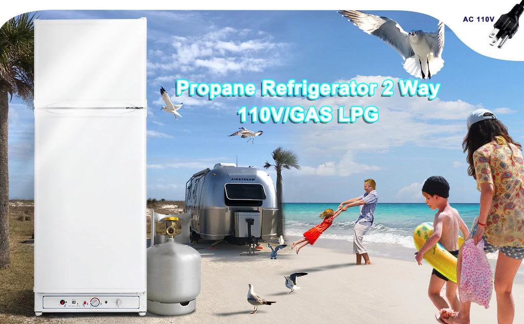 SMAD 13.4 Cu ft Propane Refrigerator Top Freezer, 110V/LPG U466680