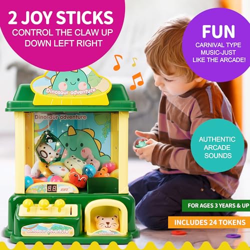 Claw Machine for Kids with Music Lights, USB Rechargeable, Ages 4-12 X2020