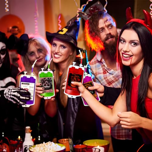 MGparty 120 Packs Halloween Blood Bags for Drink Party Decoration O49559