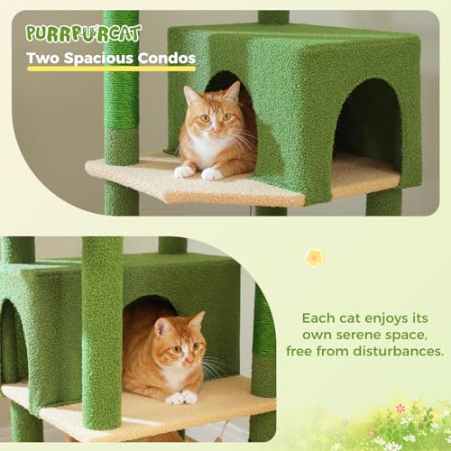 45-Inch Cat Tree with 2 Condos, Scratching Posts and Hammock F616