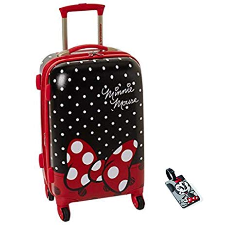 American Tourister Disney Mickey Mouse Pants Hardside Spinner 21 with Matching ID Tag