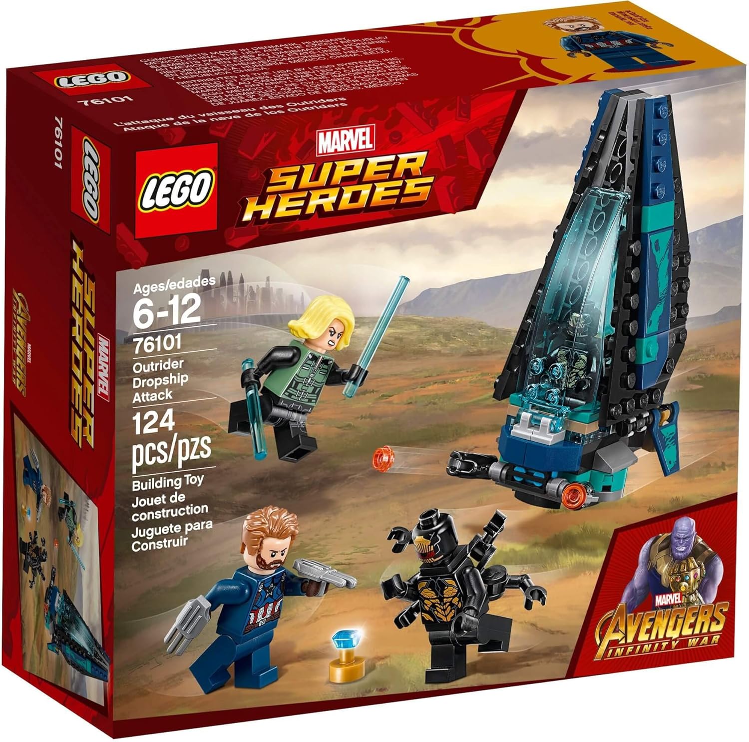 Lego 76101 Marvel Avengers Infinity War Outrider Dropship Attack Playset