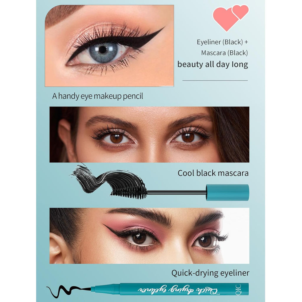 Thrive Mascara Liquid Lash Extensions & Eyeliner Set, Black, Waterproof C602469