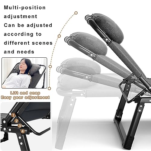 UPGENT Portable Folding Camping Cot with Pillow, Heavy Duty Adjustable Backrest V18895