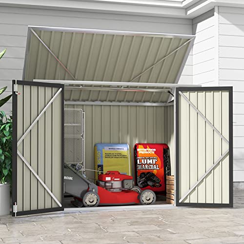 Patiowell 3 x 3 FT Outdoor Storage Shed with Sloping Roof, Grey F27529
