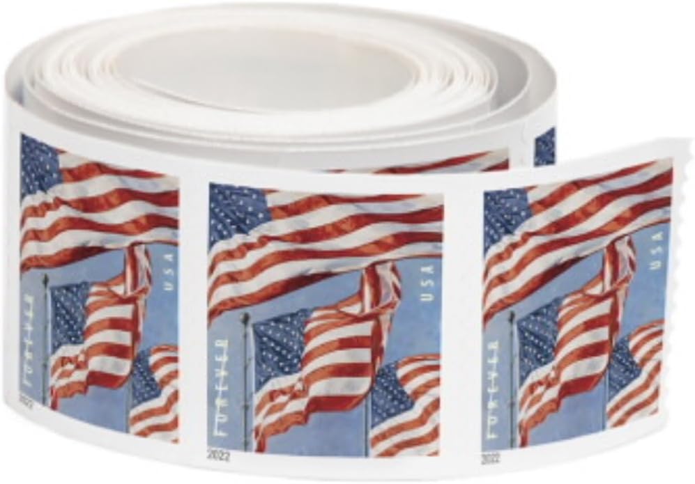US Flag Postage Stamps for 1 oz Letters, 100 Rolls U701