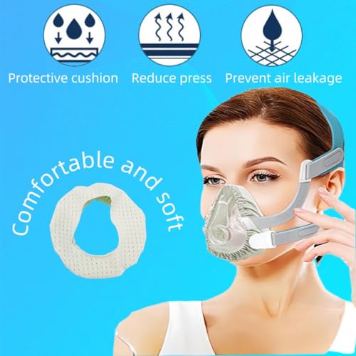 4 Pack CPAP Mask Liners for Full Face Masks, One Size, Blue M67986