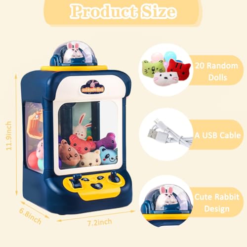 Kids Claw Machine with Lights and Sound, Includes 10 Plush (Pink) X399554