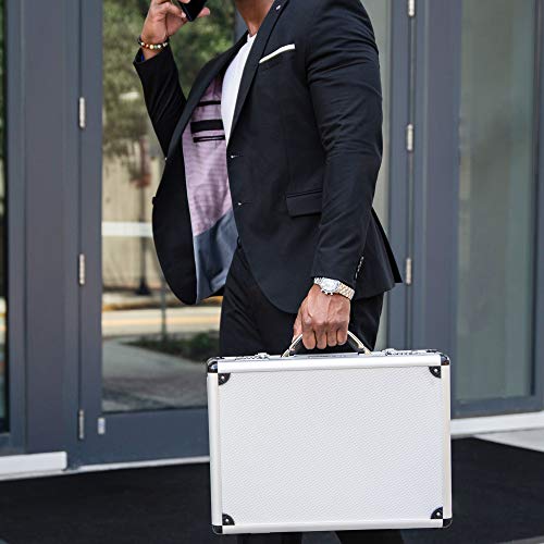 Alpine Swiss Aluminum Attache Case Padded Laptop Briefcase Combo Lock Z312351