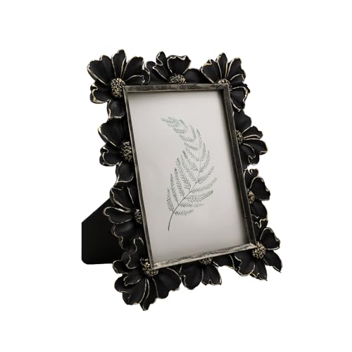 Vintage Picture Frame 8x10 Antique Black Ornate for Tabletop and Wall U180