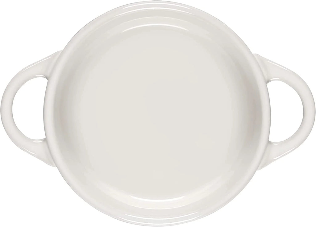 Le Creuset Stoneware 8 oz Eiffel Tower Mini Round Cocotte White S818