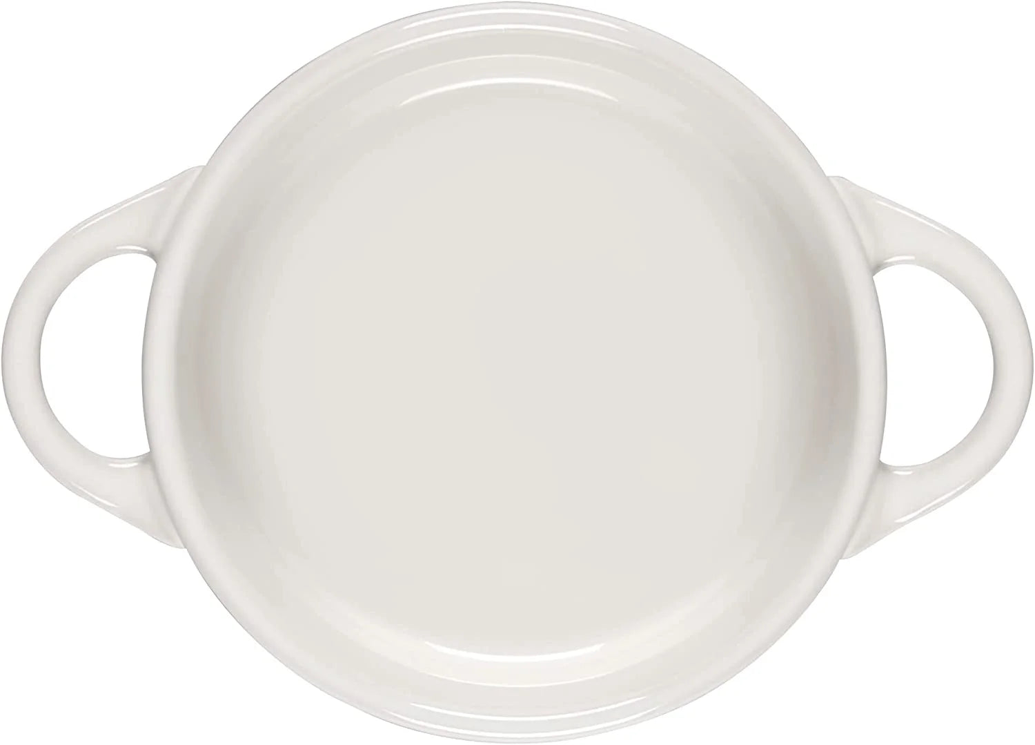 Le Creuset Stoneware 8 oz Eiffel Tower Mini Round Cocotte White S818