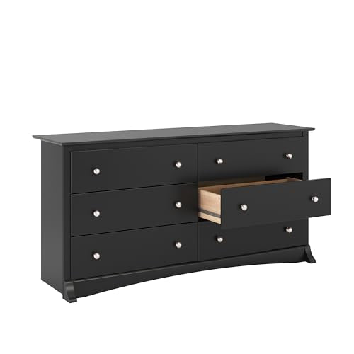 Prepac Rustic Ridge Farmhouse 6-Drawer Double Dresser, Brown X6434