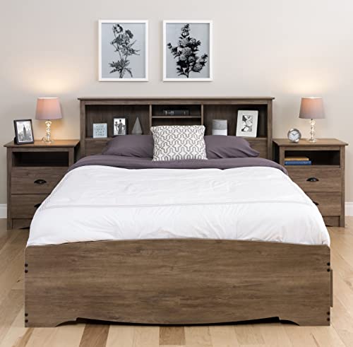 Prepac King Bookcase Headboard, Black A905