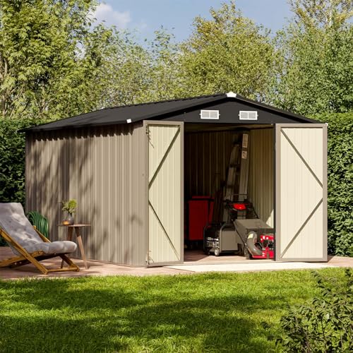 Patiowell 3 x 3 FT Outdoor Storage Shed with Sloping Roof, Grey F27529