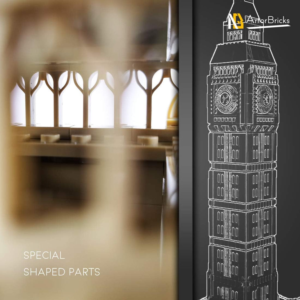 ArtorBricks Architectural Big Ben Building Set Model Kit for Teens and Adults L466954