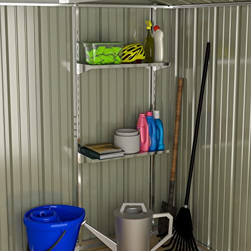 Patiowell 3 x 3 FT Outdoor Storage Shed with Sloping Roof, Grey F27529