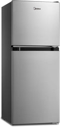 Midea MERM45S3AST Cu Ft Double Door Stainless Steel compact refrigerator, 4.5 cubic feet
