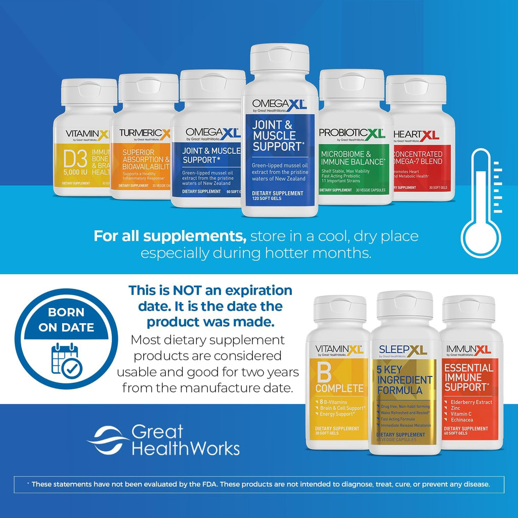 OmegaXL Joint Relief Supplement 60 Softgels 2 Pack & SleepXL Melatonin Vegan Capsules H237888