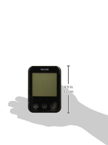 Taylor 1744BK Digital Thermometer and Hygrometer, Black B82194
