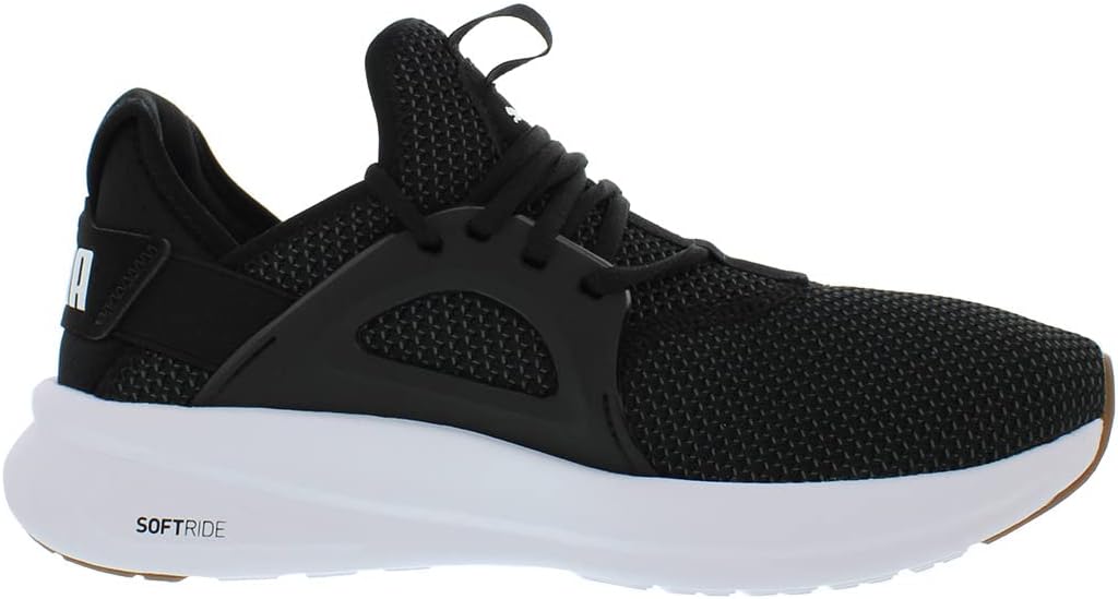 Puma Men's Softride Enzo Evo Knit Shoes, Black/Castlerock/Red H17923