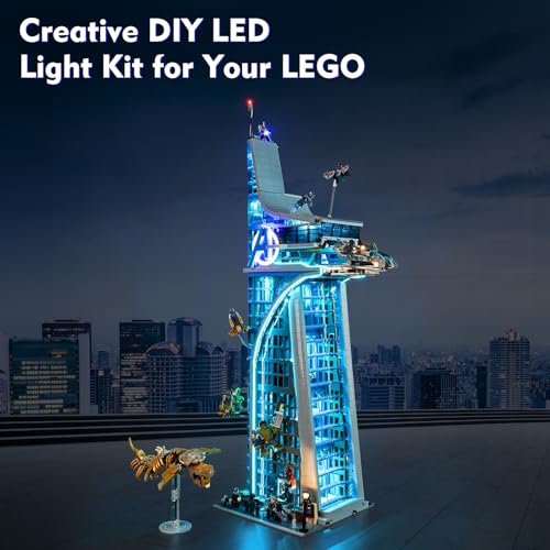 LED Light Kit for Lego Avengers Tower 76269, DIY Lighting Set Accessories P803