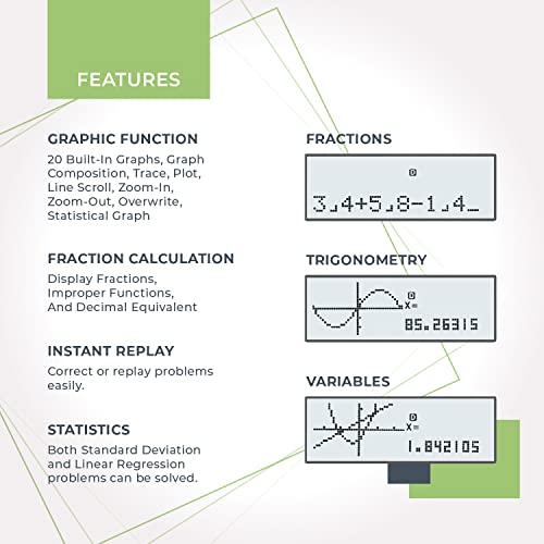 Scientific Calculator with Graphic Functions for High School and College E1591