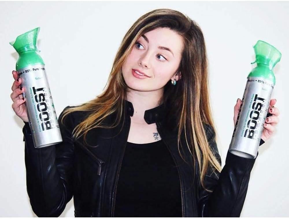 Boost Oxygen Natural Portable 5 Liter Pure Canned Oxygen Canister 4 Pack U428402