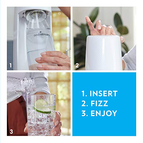 SodaStream Fizzi One Touch Sparkling Water Maker Bundle with CO2 and BPA Free Bottles F887932