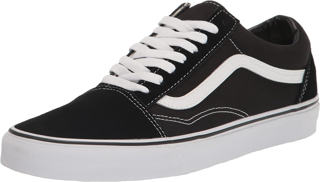 Vans Unisex Old Skool Classic Suede/Canvas' Zapatillas, Black/White, 10.5 US Men