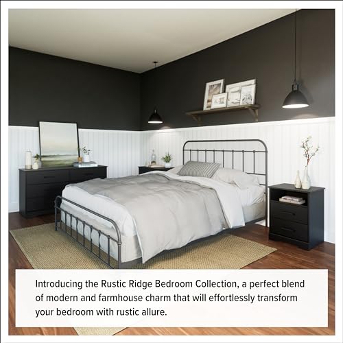 Prepac Rustic Ridge Farmhouse 6-Drawer Double Dresser, Brown X6434