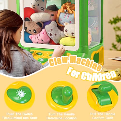 Kids Claw Machine with Lights and Sound, Includes 10 Plush (Pink) X399554
