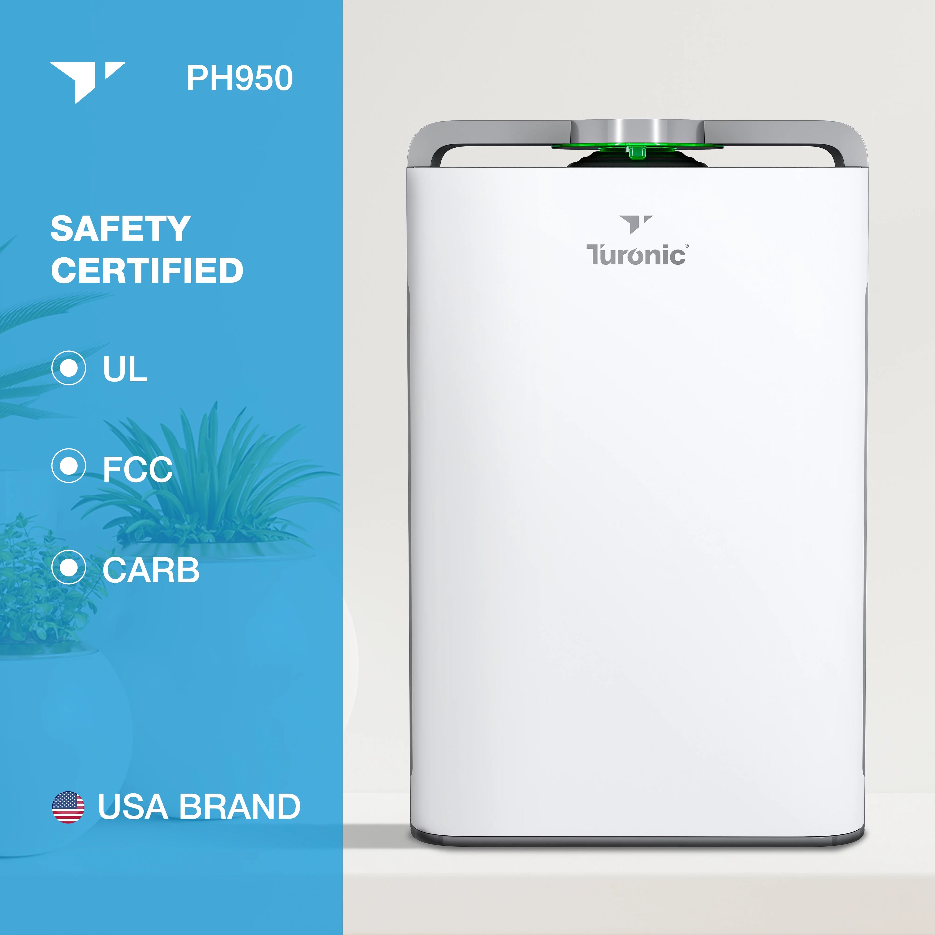 Turonic PH950 Hepa Air Purifier with Humidifier for Large Rooms D300987