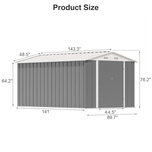 Patiowell 5x3 FT Outdoor Storage Shed with Sloping Roof and Lockable Door, Brown L4971