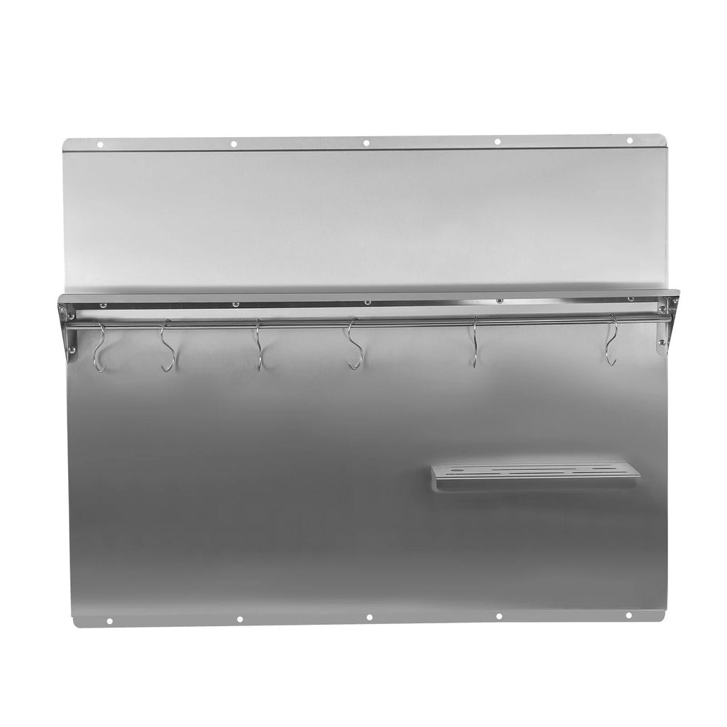 Miumaeov Stainless Steel Backsplash with Shelf for Range Hood, 36x29.5 Inch J482