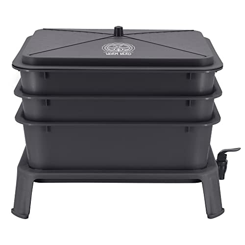 WN54 4-Tray Worm Composting Bin Kit with Coco Coir Brick O255