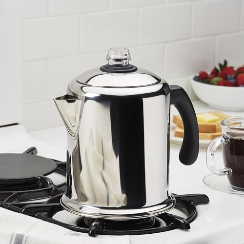 Farberware Classic Yosemite Stainless Steel Coffee Percolator, 8 Cup G414