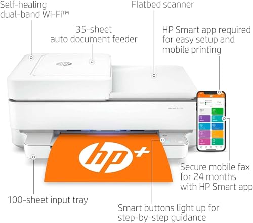 HP Envy 6458e All-in-One Wireless Color Inkjet Printer (Renewed) A62035