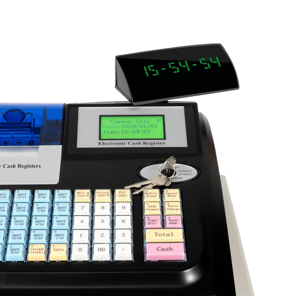 Electronic POS System Cash Register 48 Keys for Retail R449647