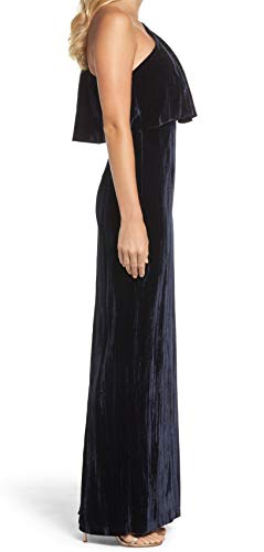 Adrianna Papell Women's Long Velvet One Shoulder Dress A132334