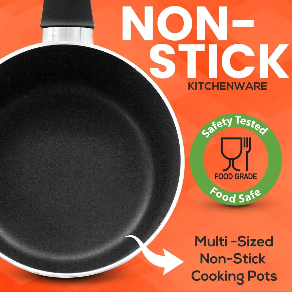 SereneLife 15 Piece Non Stick Cookware Set, Blue I652588