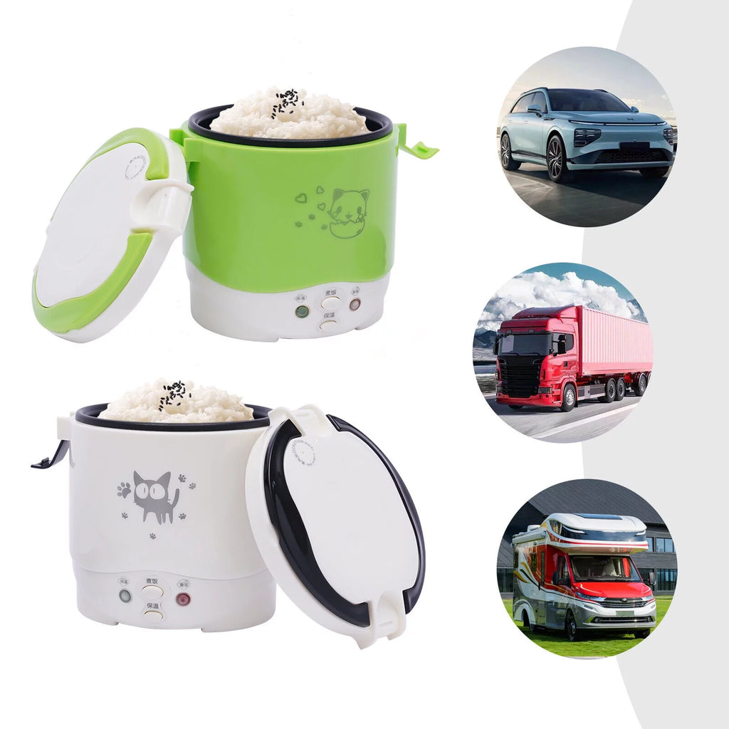 Car Mini Travel Lunch Box Electric Rice Cooker Steamer 12V U510443