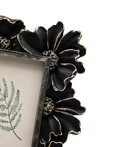 Vintage Picture Frame 8x10 Antique Black Ornate for Tabletop and Wall U180