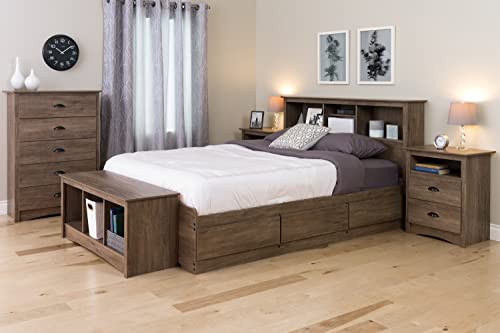 Prepac King Bookcase Headboard, Black A905