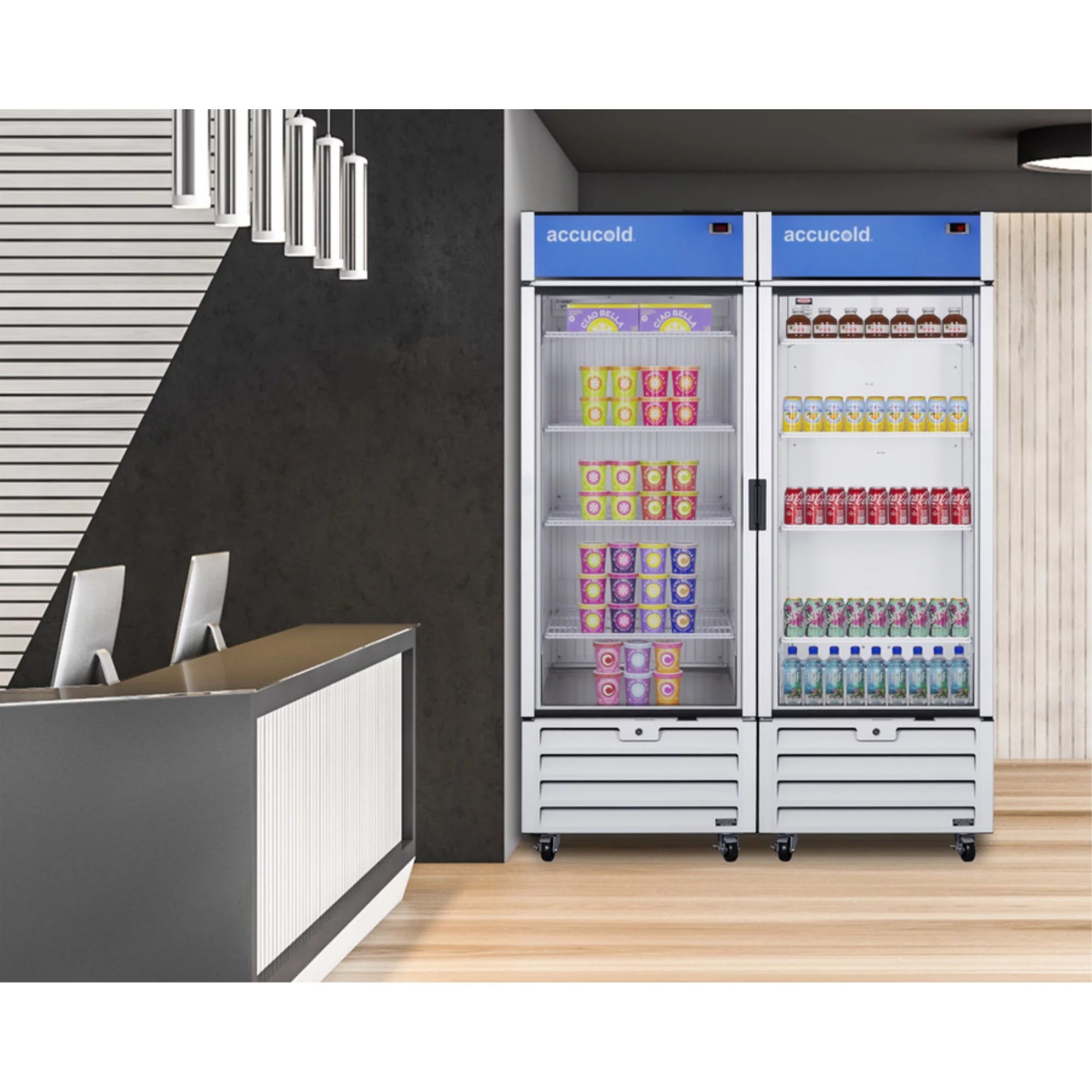 Commercial Glass Door Beverage Center Y735