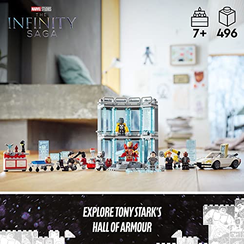 Lego Marvel Iron Man Armory Building Set 76216 with 3 Suit Minifigures C54698