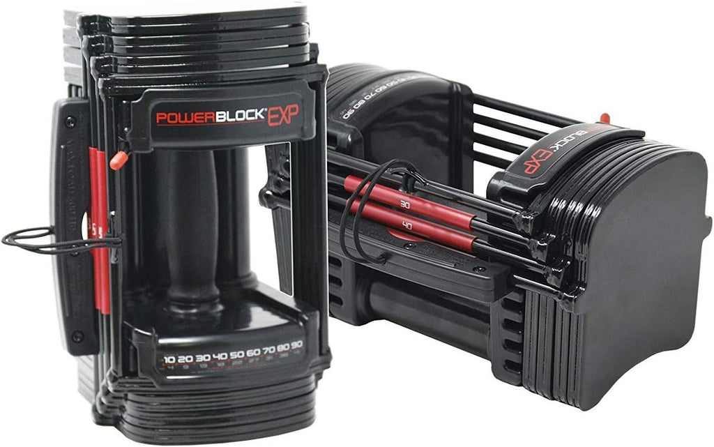 PowerBlock EXP Adjustable Dumbbells, Sold in Pairs, 5-50 Lb. E683114
